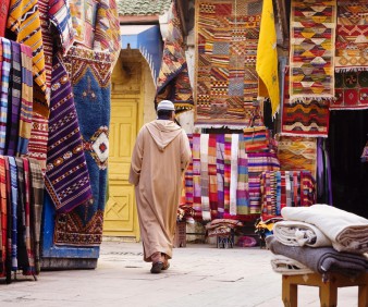shopping for rugs in Fez Morocco