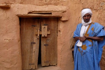 Adobe dwelling in Mauritania